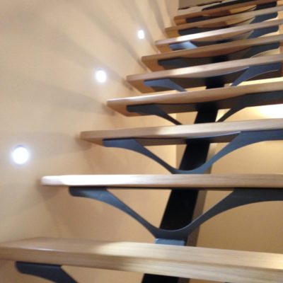 Escalier design leds bois métal Fabricant escaliers Loir-et-Cher Vendôme Tours Blois EC DESIGN